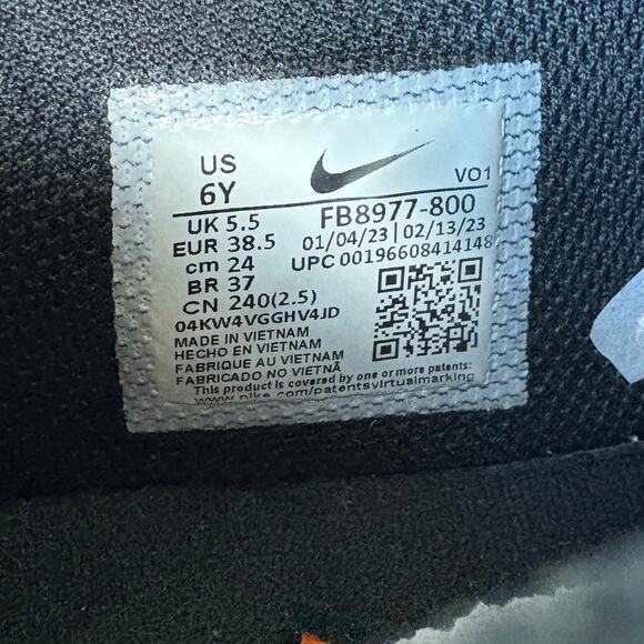 Nike Ja 1 SE Bright Mandarin (GS) Sneakers Ja Morant Size 6Y - Picture 7 of 9